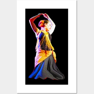 flamenco dancer Posters and Art